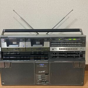 【希少品】シャープ SHARP ステレオテープレコーダー 大型ダブルラジカセ THE SEARCHER-W GF-828SB ※現状お渡し