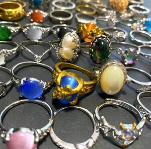 【25】　指輪　リング　アクセサリー　ring 大量セット　まとめ売り　昭和レトロ ジュエリー 