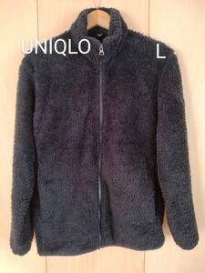 UNIQLO フリース ブラック　Lサイズ　ジャケット アウター 長袖 ユニクロ　黒