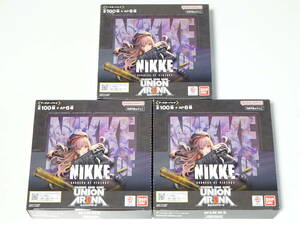 【テープ付き】新品未開封品 UNION ARENA ユニオンアリーナ 勝利の女神 NIKKE 3BOX セット モダニア 紅蓮 ラピ パラレル AP SR 等