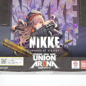 【テープ付き】新品未開封品 UNION ARENA ユニオンアリーナ 勝利の女神 NIKKE 3BOX セット モダニア 紅蓮 ラピ パラレル AP SR 等の画像2