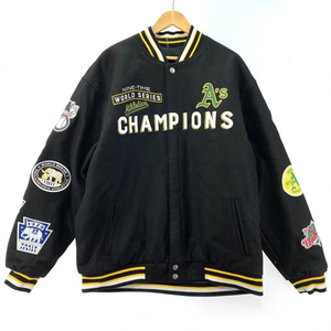 【中古】JH DESIGN　MLB リバーシブルスタジャン　2XL　cooperstown collection　OAKLAND ATHLETICS WORLD SERIES [240019444324]