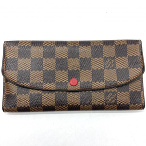 【中古】LOUIS VUITTON ダミエ ポルトフォイユ エミリー N63544 ルイヴィトン[240019447717]