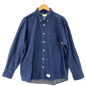 【中古】WTAPS 23AW BD LS SHIRT サイズ3 181TQDT-SHM01 ダブルタップス デニムシャツ インディゴ [240019449548]