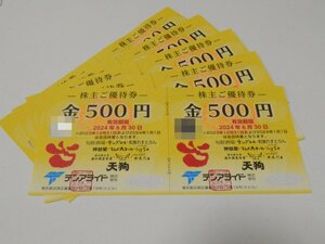 HO1 未使用 テンアライド 天狗 株主優待券 5,000円分（500円×10枚）☆有効期限2024年6月30日