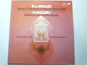 SL67 チェコOPUS盤LP ピアノと管楽の室内楽 モーツァルト/K.452、プーランク/六重奏曲 トペルツェル他