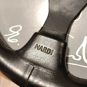 ナルディ NARDI ガラ3 GARA ブラックレザー ステアリング 36パイ ホーンボタン 付き の画像3