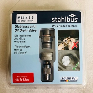 ホンダ用　STAHLBUS エンジンオイル簡易交換ドレインボルト　M14x1.5