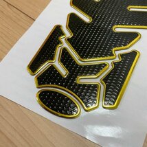 汎用　タンクパッド ガソリンタンクバッグ　オートバイ バイク用B　黒/金　ブラック/ゴールド_画像3