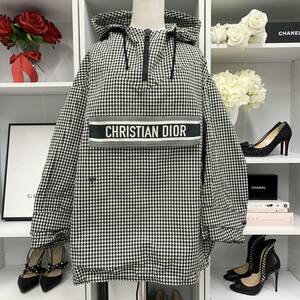 9160 Christian Dior ano rack Logo half Zip Parker f-ti tops thousand bird .. long sleeve black white 