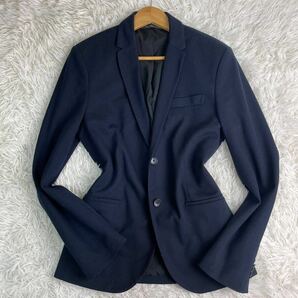 美品!!!爽やか春ジャケ◎ESSENTIALS ZARA テーラードジャケット ネイビー ブレザー Mサイズ ザラ メンズの画像2