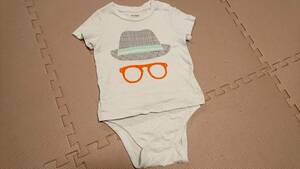 *babyGAP 90cm короткий рукав детский комбинезон светло-зеленый очки шляпа 