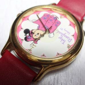 整備済 90年代 ビンテージ SEIKO ミニーマウス 着物 漢字 レディースウォッチ 腕時計 ディズニーランド限定 セイコーの画像4