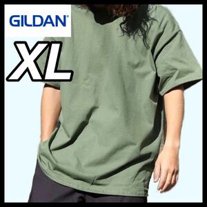 【新品未使用】ギルダン 6oz ウルトラコットン 無地 半袖Tシャツ ミリタリー XL サイズ GILDAN クルーネック