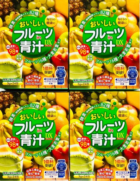  ジャパンギャルズSC おいしいフルーツ in 青汁 デラックス 酵素82種 フルーツ16種 大麦若葉配合 72g 4組 箱無し