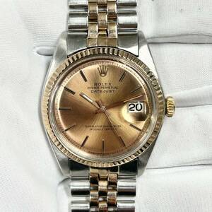 ROLEX 1603 Datejust Non Luminous Pink Gold Tow Tone Automatic Steel Cal.1570 36mm ロレックス デイトジャスト ピンクゴールド コンビ
