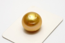 南洋白蝶真珠パールルース　14mm　ナチュラルゴールドカラー_画像2