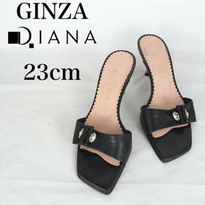 MK5131*GINZA DIANA*銀座ダイアナ*レディースサンダル*23cm*黒