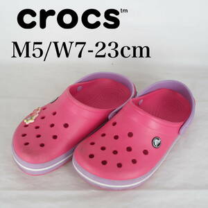 MK5147*crocs*クロックス*レディースサンダル*M5/W7-23cm*ピンク