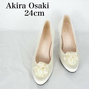 MK5403*Akira Osaki *アキラオーサキ *レディースパンプス*24cm*ホワイト系