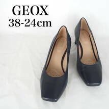 MK5391*GEOX*ジェオックス*レディースパンプス*38-24cm*紺系_画像1