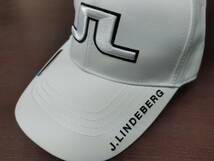 J-LINDEBERG ジェイリンドバーグ 帽子 ゴルフキャップ マーカー付 ホワイト_画像3