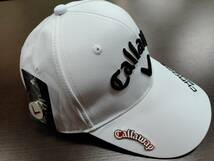 CALLAWAY キャロウェイ 帽子 ゴルフキャップ マーカー付 ホワイト_画像3