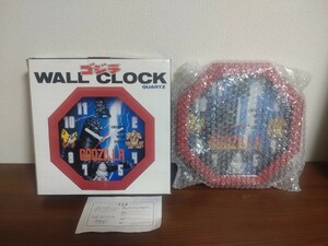 ★ 貴重 当時物 ゴジラ WALL CLOCK QUARTZ 赤 ユタカ★ 検索用 バンダイ＊ Marmit ＊マーミット＊M1号＊ゴジラ 