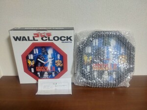 ★ 貴重 当時物 ゴジラ WALL CLOCK QUARTZ 黒 ユタカ★ 検索用 バンダイ＊ Marmit ＊マーミット＊M1号＊ゴジラ 