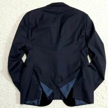 極美品 XL アルマーニコレツォーニ タキシード ウール100 スーツ 紺 ベロア ARMANI スモーキングジャケット セットアップ 52 ネイビー_画像5