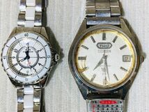 kmk06▼腕時計 10点おまとめ/レディース メンズウォッチ SEIKO.CITIZEN.TECHNOS 未稼働 ジャンク時計▼_画像4