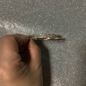 期間限定格安セール本物スワロフスキー社(Swarovski)廃盤品Twisty Drop Rose Gold バングルの画像2