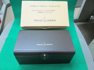 未使用 1998年 秋の リーガル ウィーク プレミアム オリジナル シューシャインBOX ボックス シューズ REGAL SHOES 木箱 靴べら グッズ