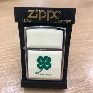 【新品未使用】ジッポー ZIPPO ジッポ オイルライター GOOD LUCK 四つ葉のクローバー　made in USA レア　希少　ヴィンテージ　2000