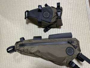 FAIRWEATHER フェアウェザー half frame bag+ seat bag mini oliveのセット