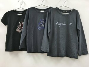 アニエスベーアンファン カットソー Tシャツ M グレー ブラック ３点まとめ売り 子供服 2403WT098