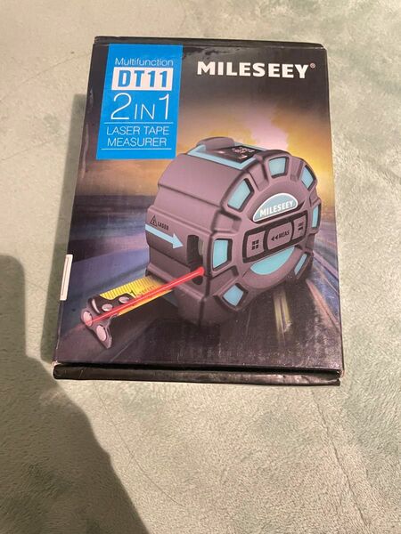 MILESEEY レーザー伸縮巻尺2-in-1デジタル距離計、LCDディスプレイ、磁気フック付き DT11