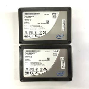 S60325152 Intel SATA 80GB 2.5インチ SSD 2点【中古動作品】