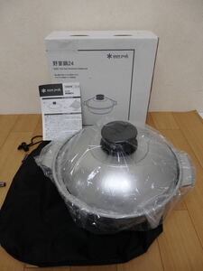 T48-6.3) snow peak / スノーピーク　野宴鍋24　CS-240　満水3.1L　未使用　廃盤品　レア　アウトドア用品