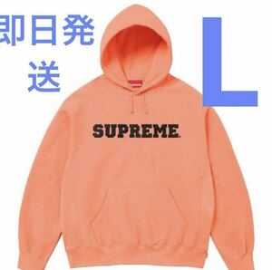 【新品☆24ss】Supreme Collegiate Hooded Sweatshirt シュプリーム カリージェト フーディー スウェットシャツ ピーチ ロゴ パーカー L