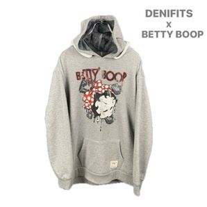 DENIFITS X BETTY BOOP ボアスウェットパーカー