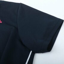 アディダス 半袖Tシャツ ワンポイントロゴ スポーツウエア 大きいサイズ レディース OTサイズ ネイビー adidas_画像5