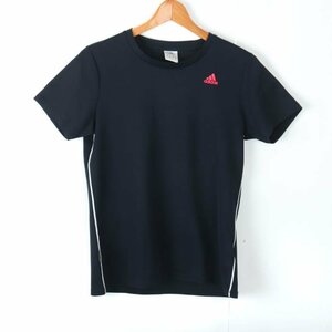 アディダス 半袖Tシャツ ワンポイントロゴ スポーツウエア 大きいサイズ レディース OTサイズ ネイビー adidas