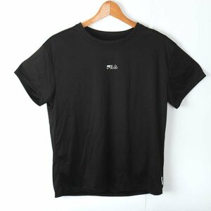 フィラ 半袖Tシャツ ロゴT スポーツウエア　 レディース Mサイズ ブラック FILA