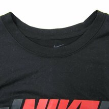 ナイキ 半袖Tシャツ ロゴT ドライフィット スポーツウエア メンズ Sサイズ ブラック×レッド NIKE_画像4