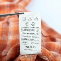 バックナンバー シャツ 長袖 チェック柄 コットン ストレッチ トップス メンズ Lサイズ オレンジ BACK NUMBER_画像7