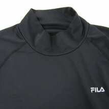 フィラ 長袖Tシャツ ハイネック ストレッチ スポーツウエア 大きいサイズ メンズ LLサイズ ブラック FILA_画像4