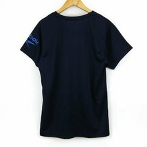 リーボック 半袖Tシャツ Vネック 袖ロゴ スポーツウエア メンズ Mサイズ ネイビー Reebok_画像2