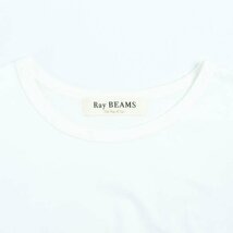 レイビームス Tシャツ 半袖 フリル コットン100％ トップス M相当 レディース フリーサイズ ホワイト Ray Beams_画像4