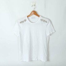 ザラ 半袖Ｔシャツ トップス 装飾 レディース Sサイズ ホワイト ZARA_画像1